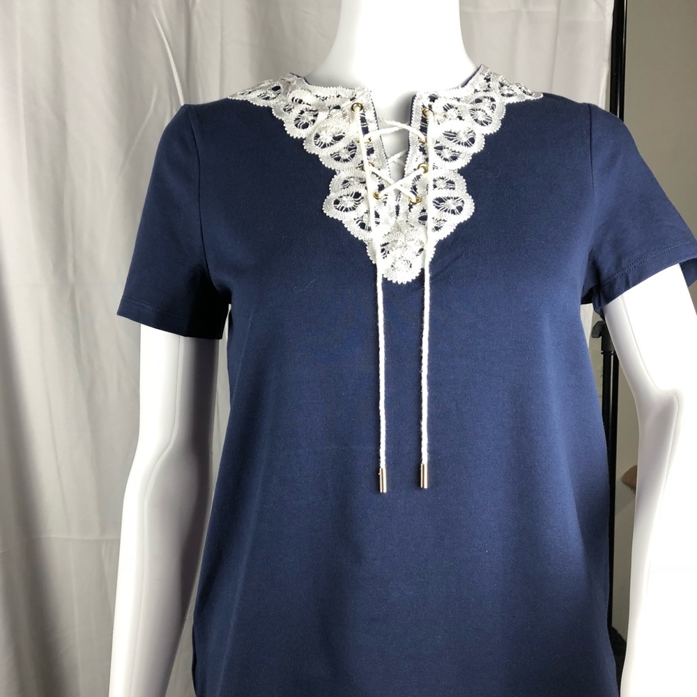 Charter Club Lace-Up T-Shirt